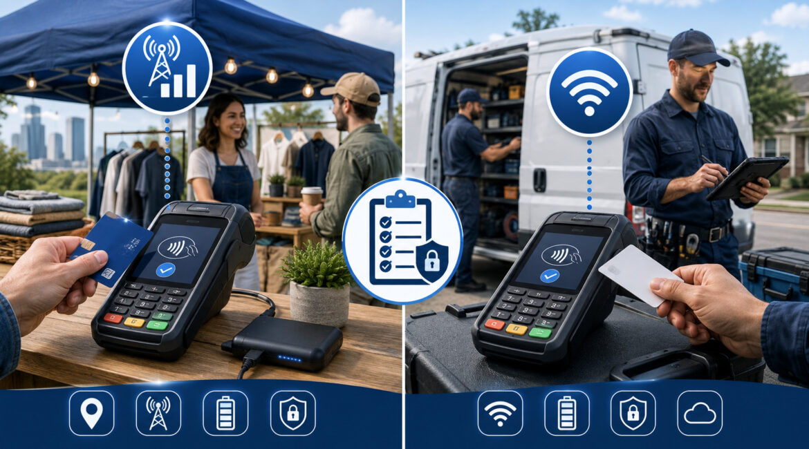 Cellular and Wi-Fi payment terminals for pop-ups and field crews